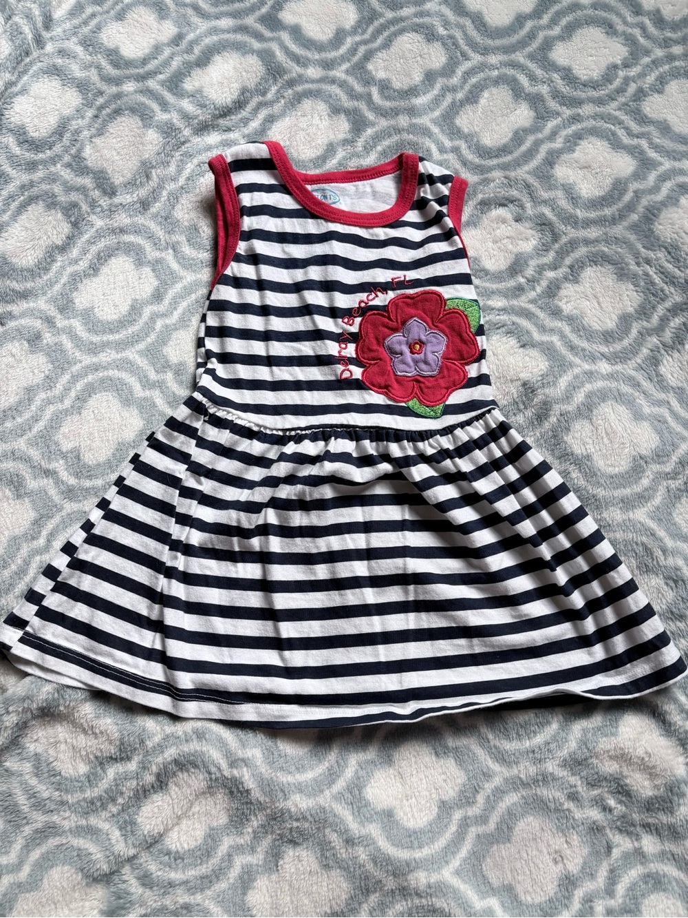 Striped Navy & White Girls' Dress Size 3T